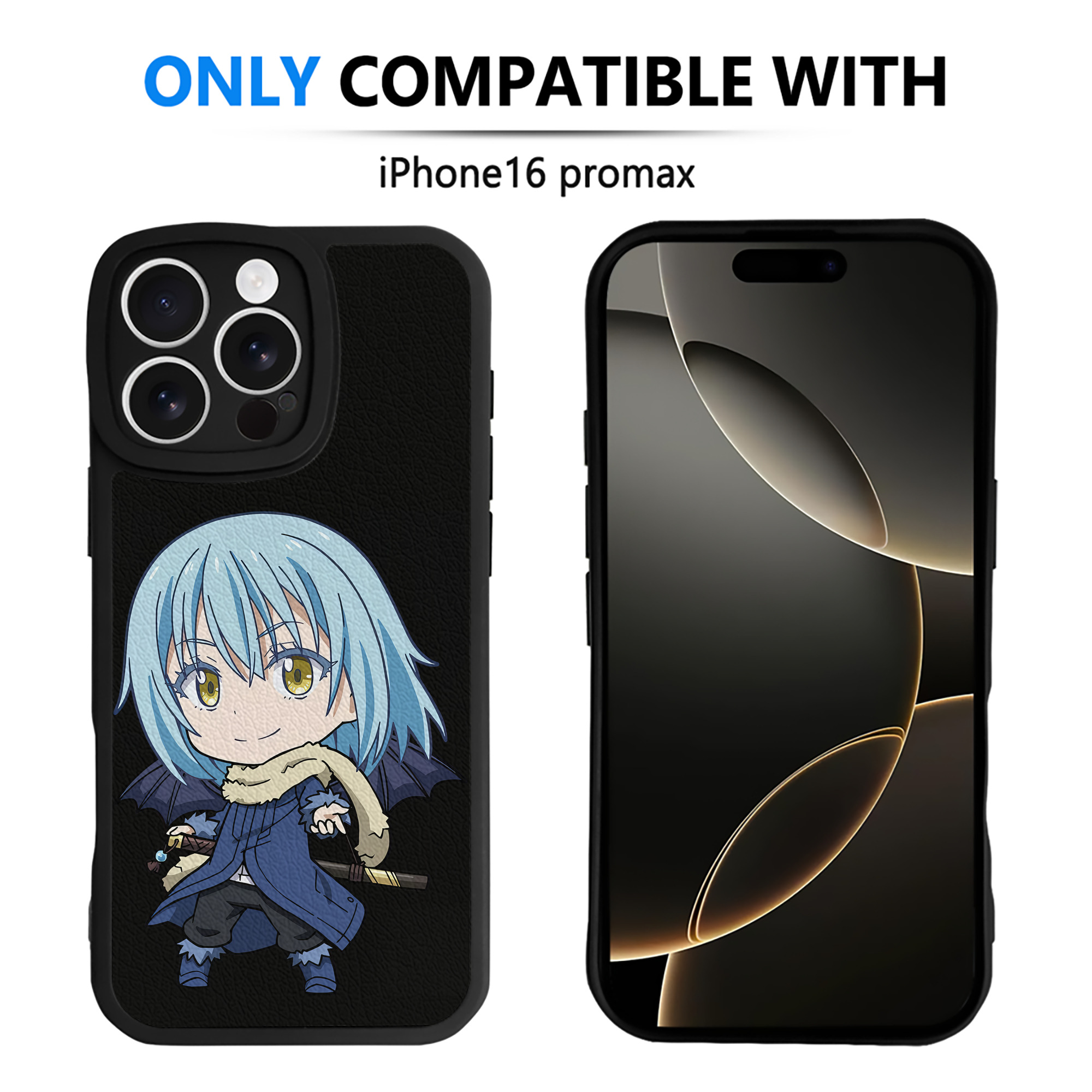（画像用） 転スラ Regarding Reincarnated to Slime 【iPhone 16シリーズ対応】シリコンスマホケース（レザー調） 材質：シリコン